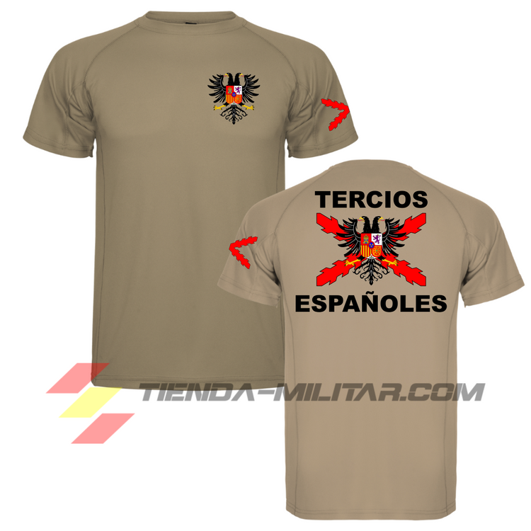 Camiseta técnica de los tercios de España en color tierra