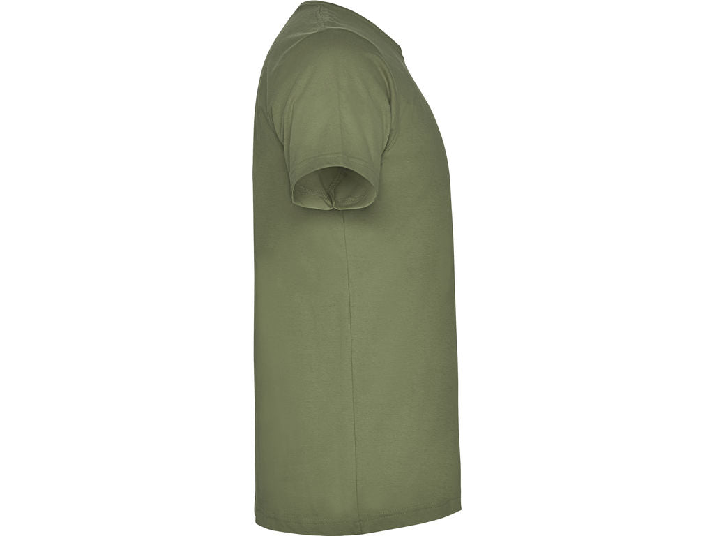 Camiseta para hombre de algodón en Verde Militar costado derecho
