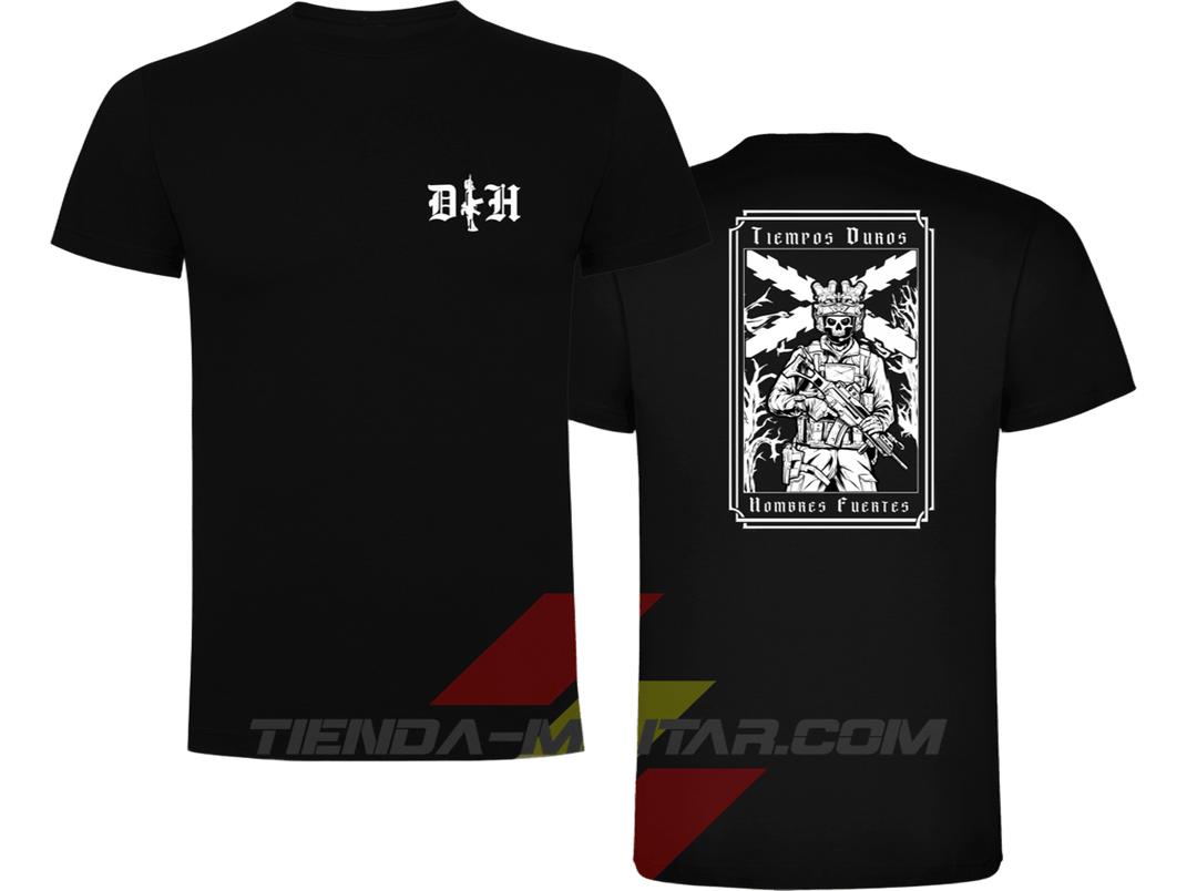 Camiseta algodón TIEMPOS DUROS HOMBRES FUERTES