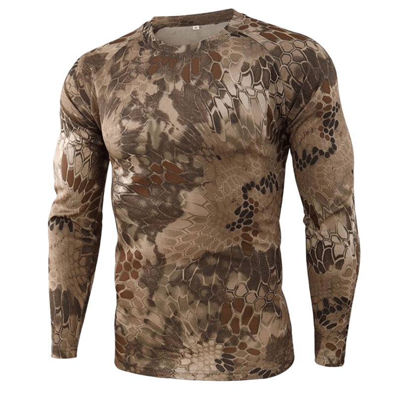 Camiseta militar manga larga hombre