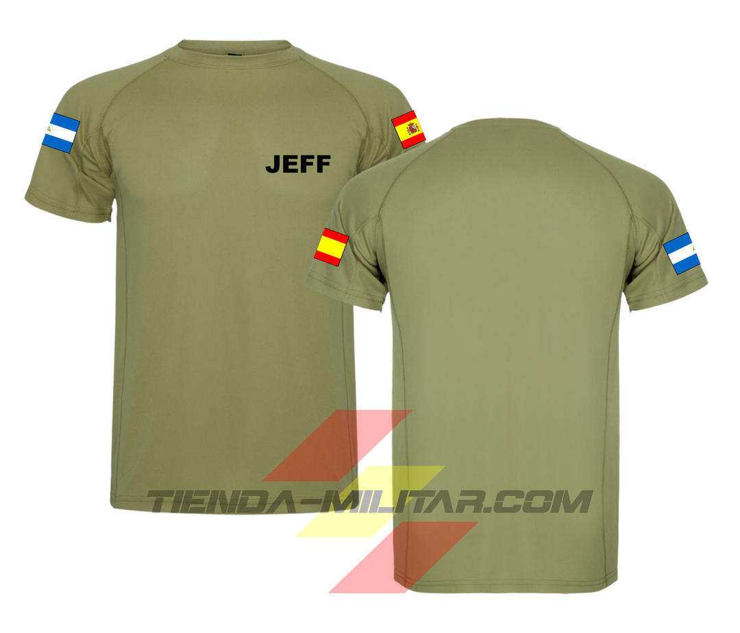 Camiseta técnica militar personalizable