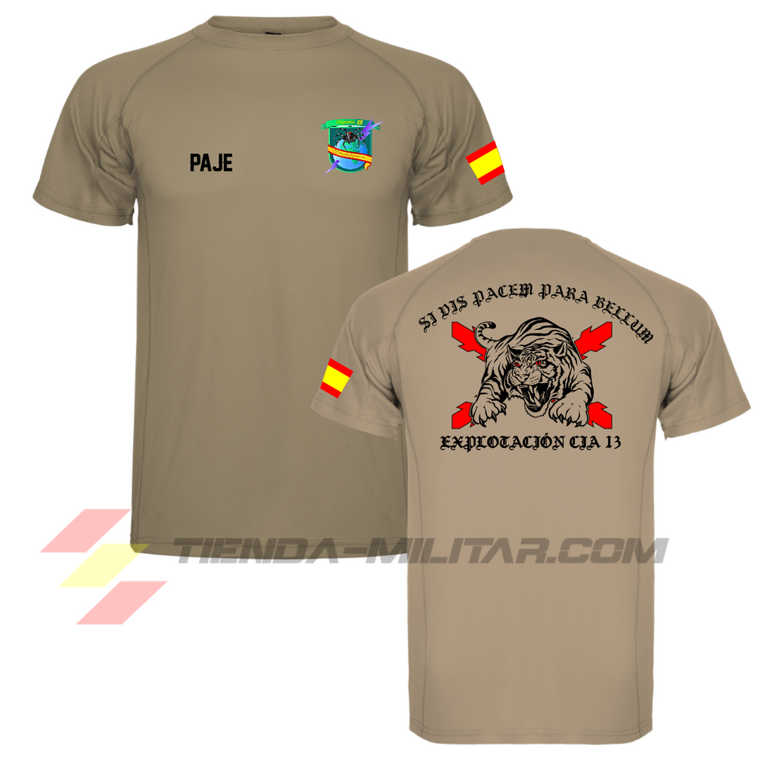 Camiseta técnica militar personalizable