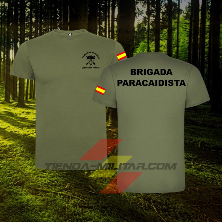 Camiseta de Algodón PREMIUM de la BRIGADA PARACAIDISTA - Tienda Militar