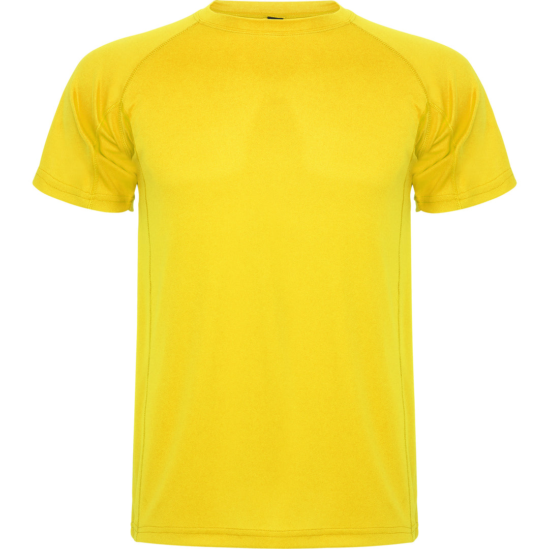 Camiseta técnica militar personalizada amarilla delante