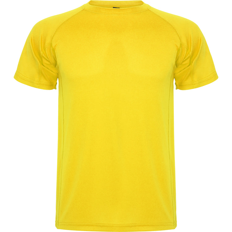 Camiseta técnica militar personalizada amarilla delante