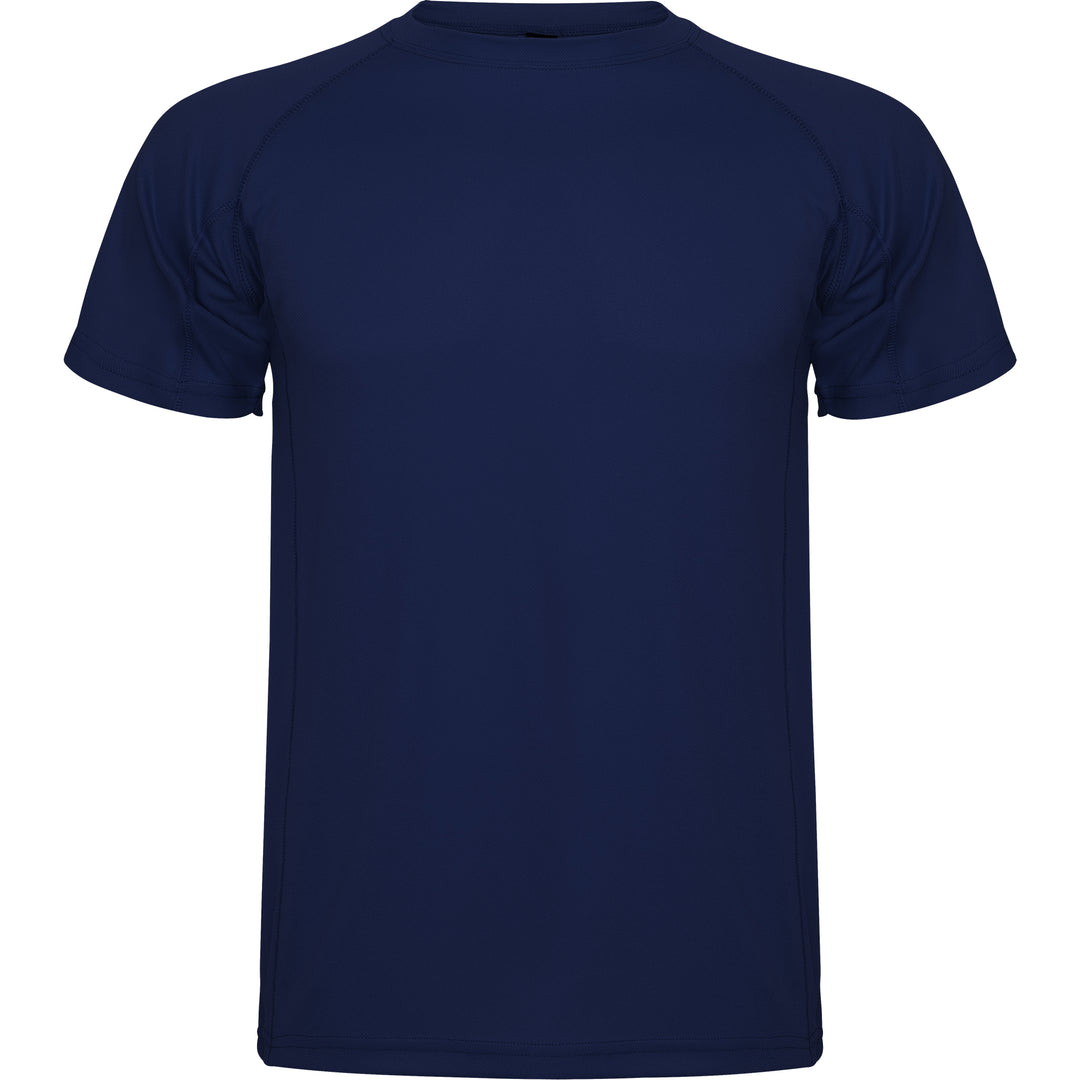 Camiseta técnica militar personalizada azul marino delante