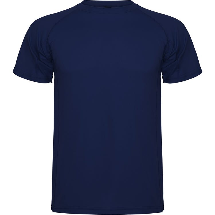 Camiseta técnica militar personalizada azul marino delante