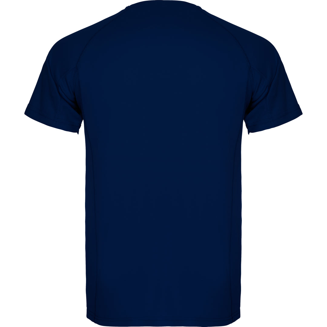 Camiseta técnica militar personalizada azul marino detrás