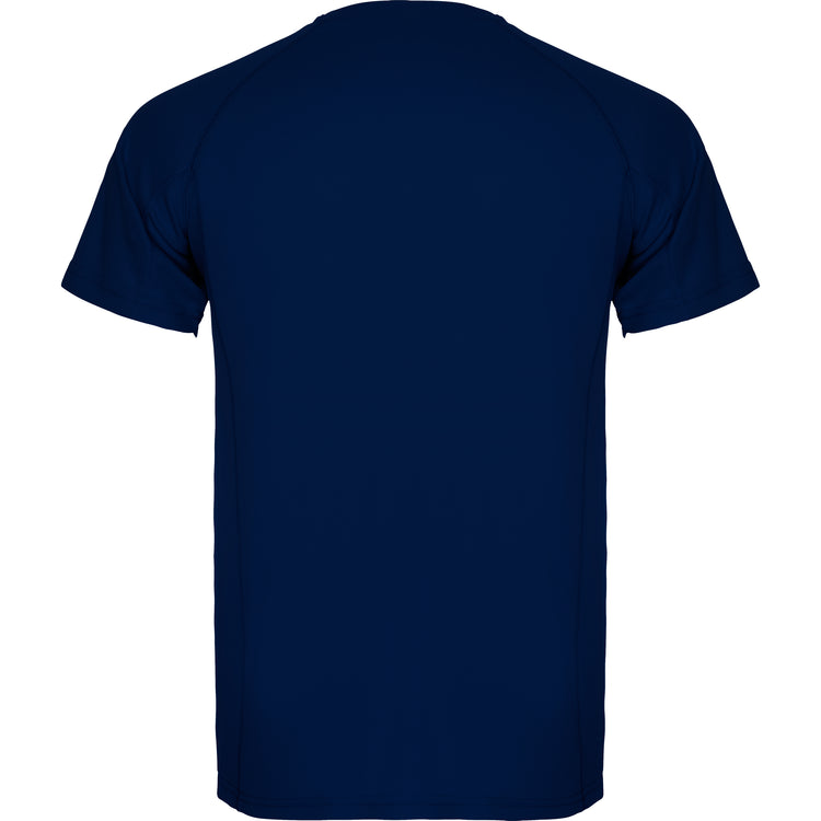 Camiseta técnica militar personalizada azul marino detrás