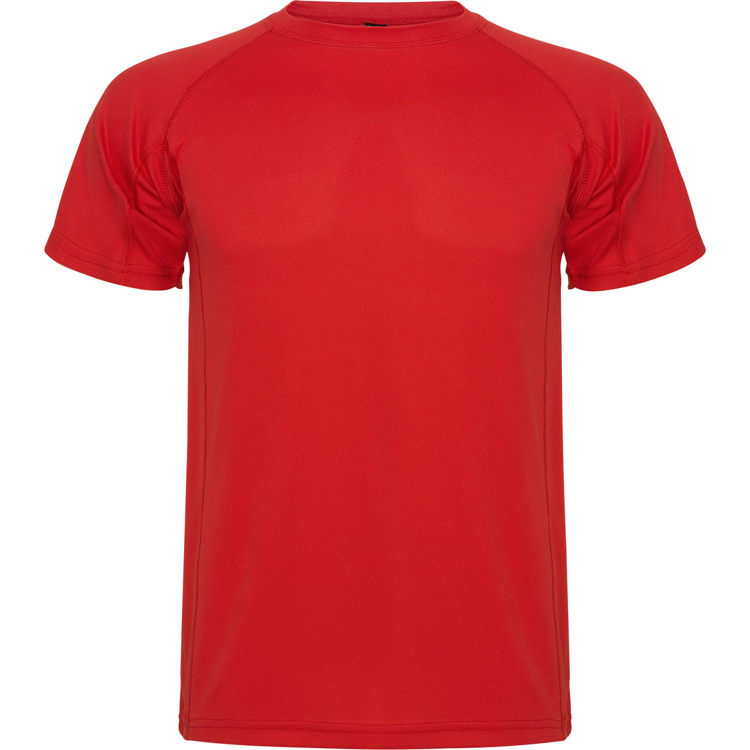 Camiseta técnica militar personalizada roja delante
