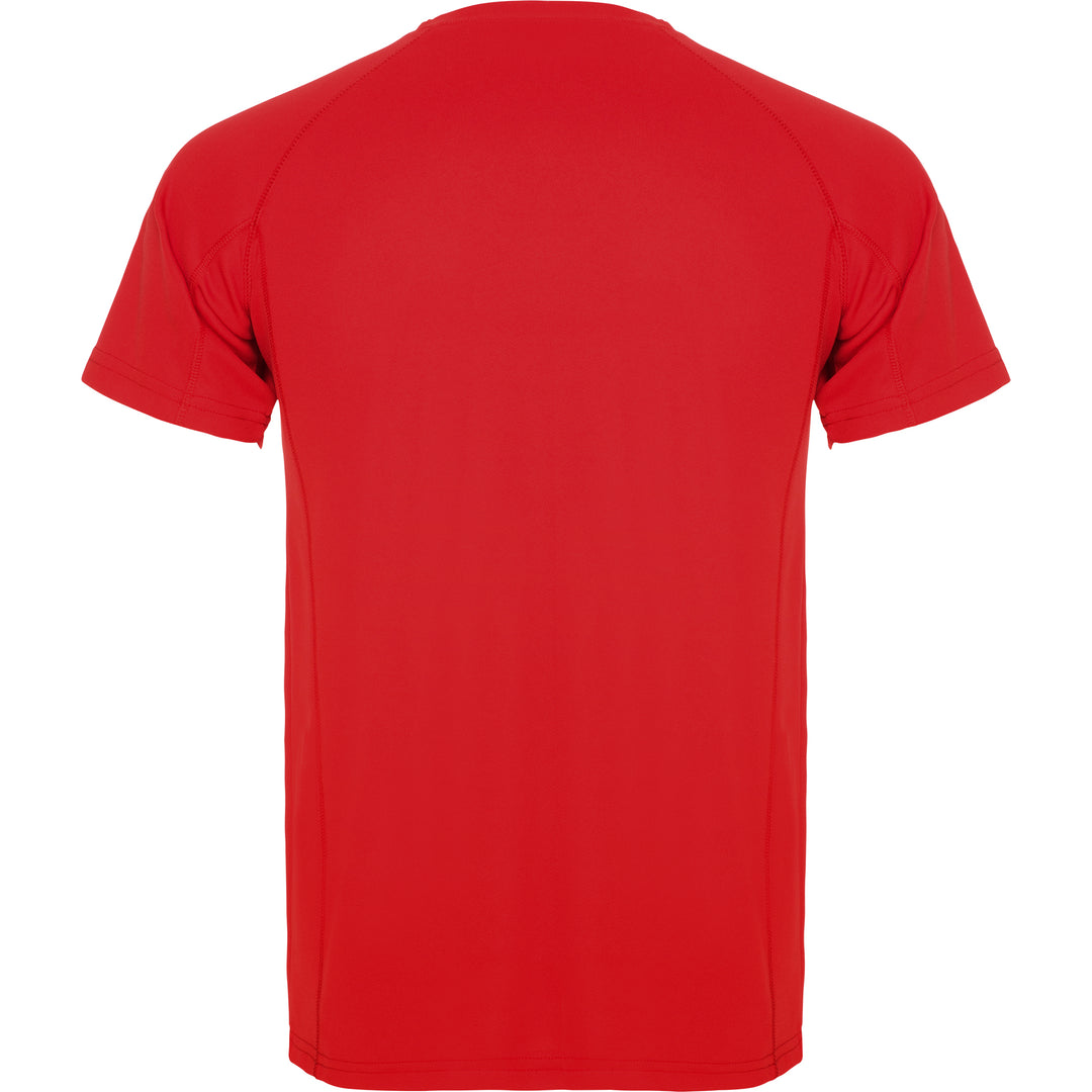 Camiseta técnica militar personalizada roja detrás