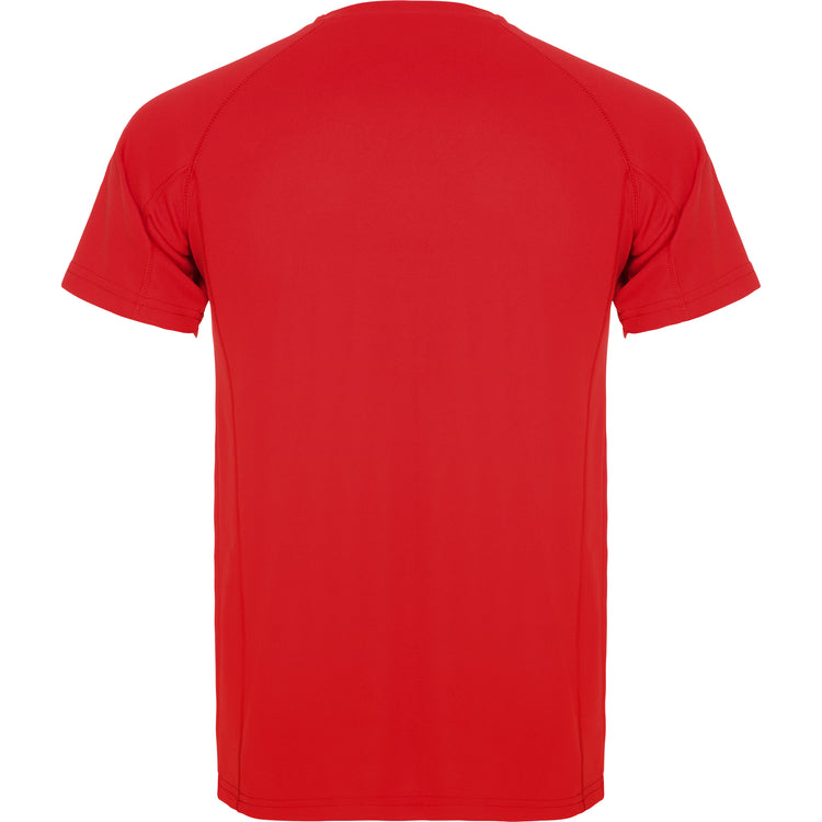 Camiseta técnica militar personalizada roja detrás