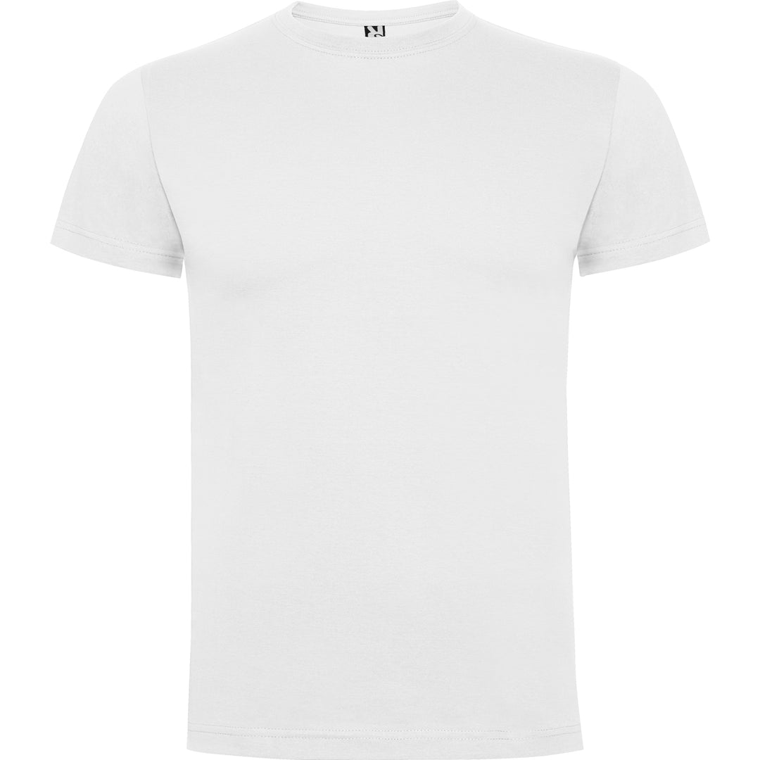 Camiseta para hombre de algodón en blanca de frente