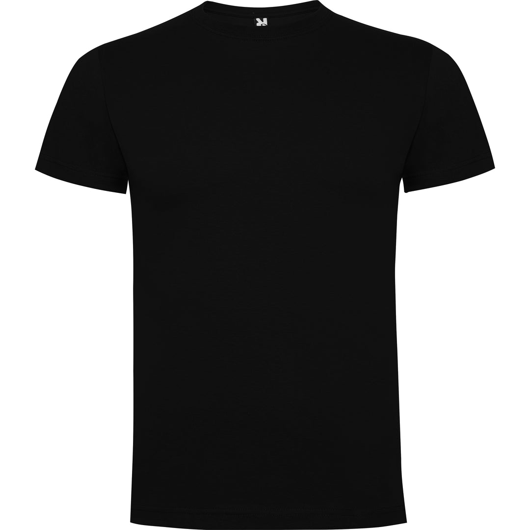 Camiseta para hombre de algodón en negra de frente