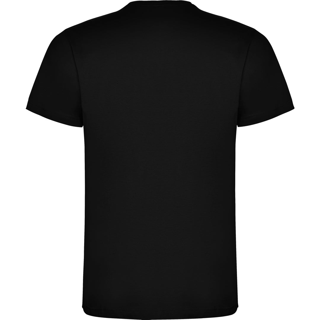 Camiseta para hombre de algodón en negro de espalda