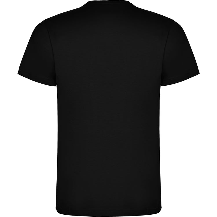 Camiseta para hombre de algodón en negro de espalda