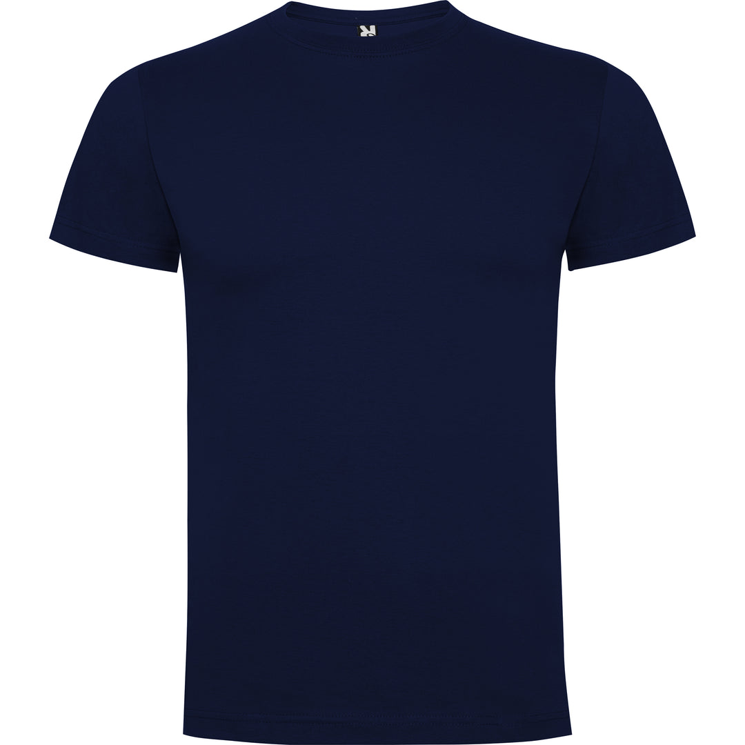 Camiseta para hombre de algodón en azul marino de frente