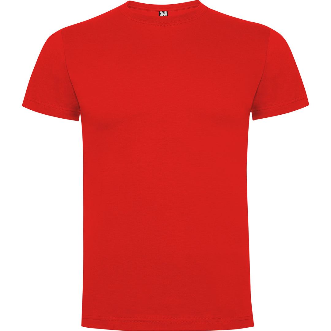 Camiseta para hombre de algodón en rojo de frente