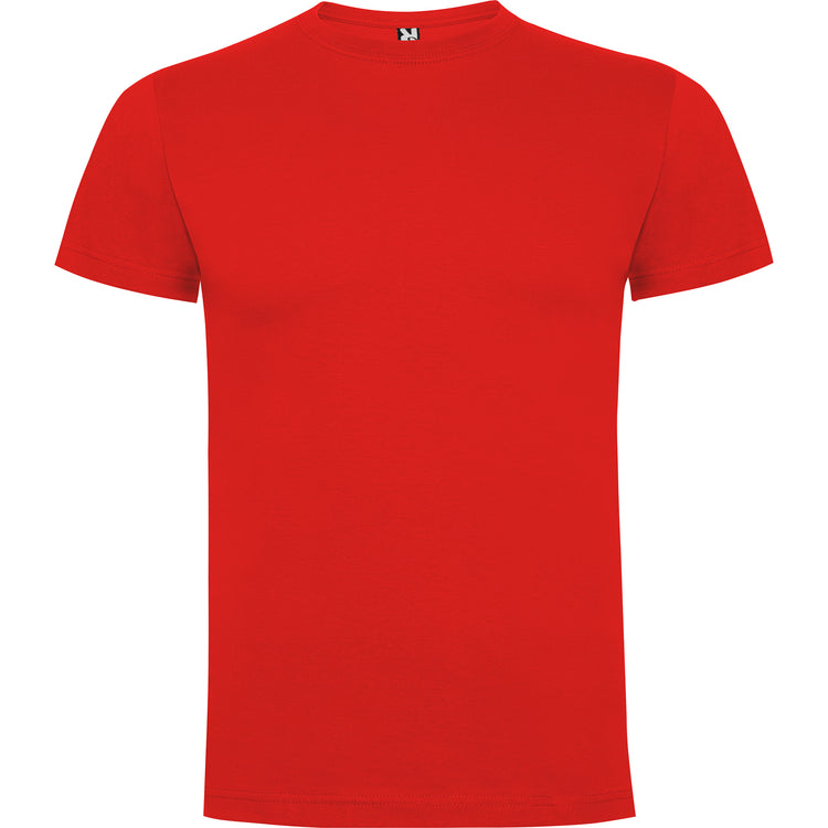 Camiseta para hombre de algodón en rojo de frente