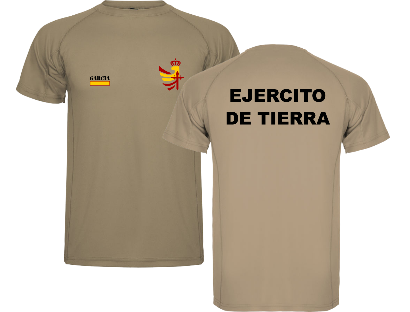 Camiseta verde militar del Ejército de Tierra de España