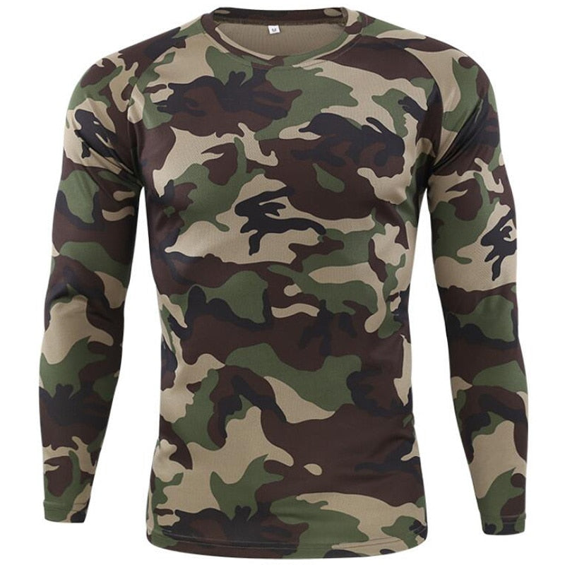 Camiseta militar de manga larga para hombre (envío gratis) - Tienda Militar