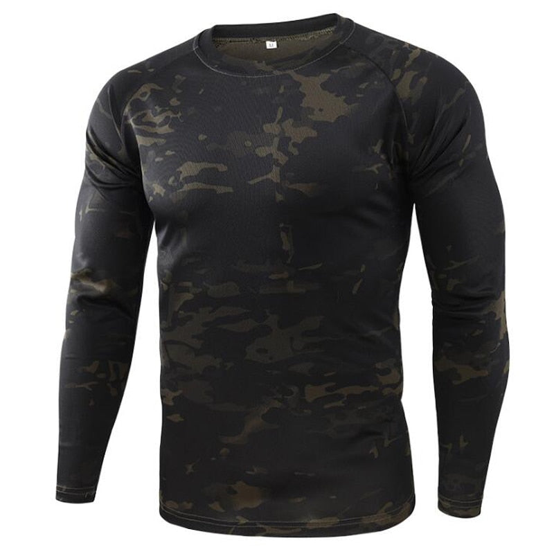 Camiseta militar de manga larga para hombre (envío gratis) - Tienda Militar