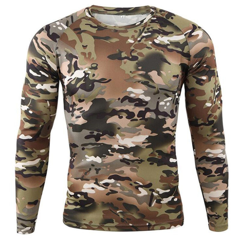 Camiseta militar de manga larga para hombre (envío gratis) - Tienda Militar