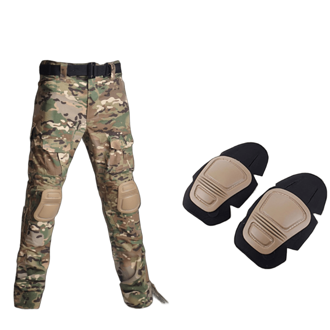 Pantalón táctico militar con el patrón de camuflaje desértico pixelado