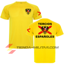 Cargar imagen en el visor de la galería, Camiseta técnica de los tercios de España en color amarillo
