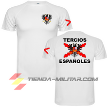 Cargar imagen en el visor de la galería, Camiseta técnica de los tercios de España en color blanco.
