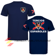 Cargar imagen en el visor de la galería, Camiseta técnica de los tercios de España en color azul marino.
