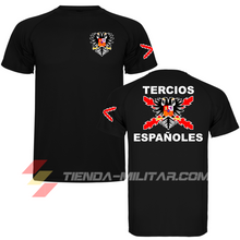 Cargar imagen en el visor de la galería, Camiseta técnica de los tercios de España en color negro.
