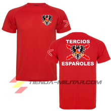 Cargar imagen en el visor de la galería, Camiseta técnica de los tercios de España en color rojo.
