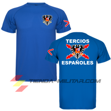 Cargar imagen en el visor de la galería, Camiseta técnica de los tercios de España en color azul real.

