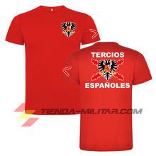 Cargar imagen en el visor de la galería, Camiseta de algodón premium de los tercios de España en color rojo
