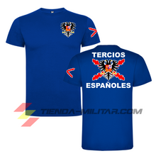 Cargar imagen en el visor de la galería, Camiseta de algodón premium de los tercios de España en color azul real.
