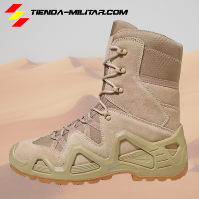 Bota táctica hombre caña alta en color arena