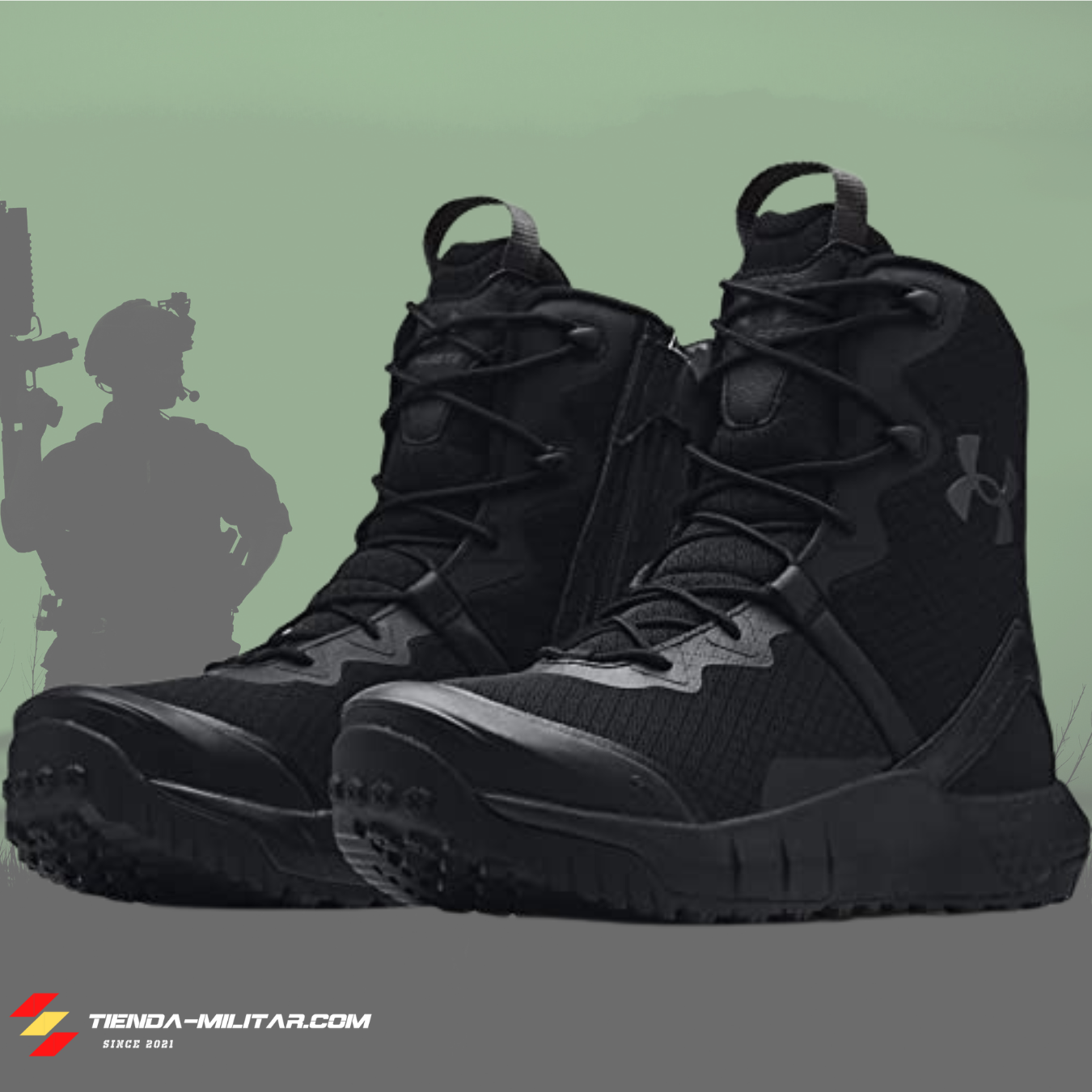 Botas Tácitas UNDER ARMOUR Valsetz de CAÑA MEDIA y CREMALLERA - Tienda Militar