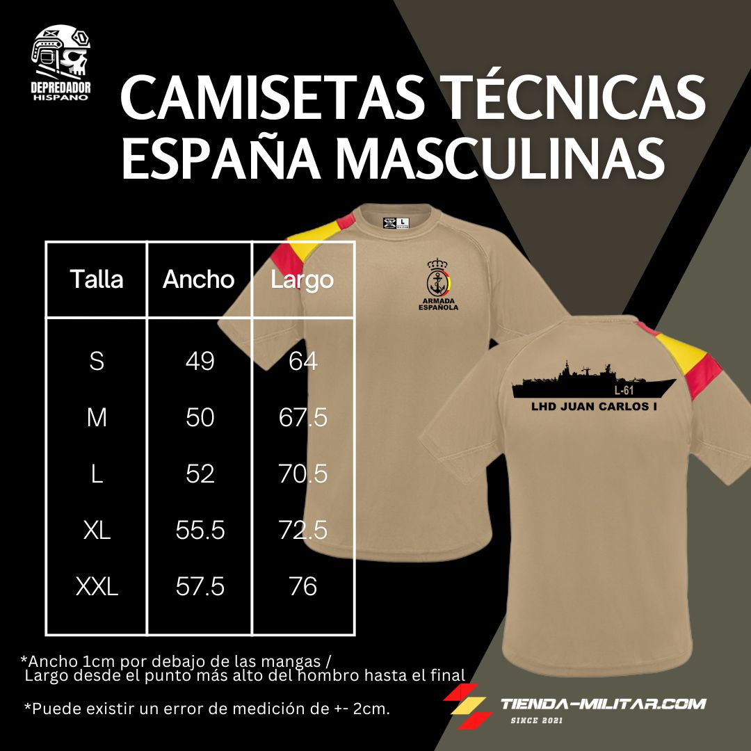 Camiseta Poliéster Bandera España Armada LHD Juan Carlos I L-61