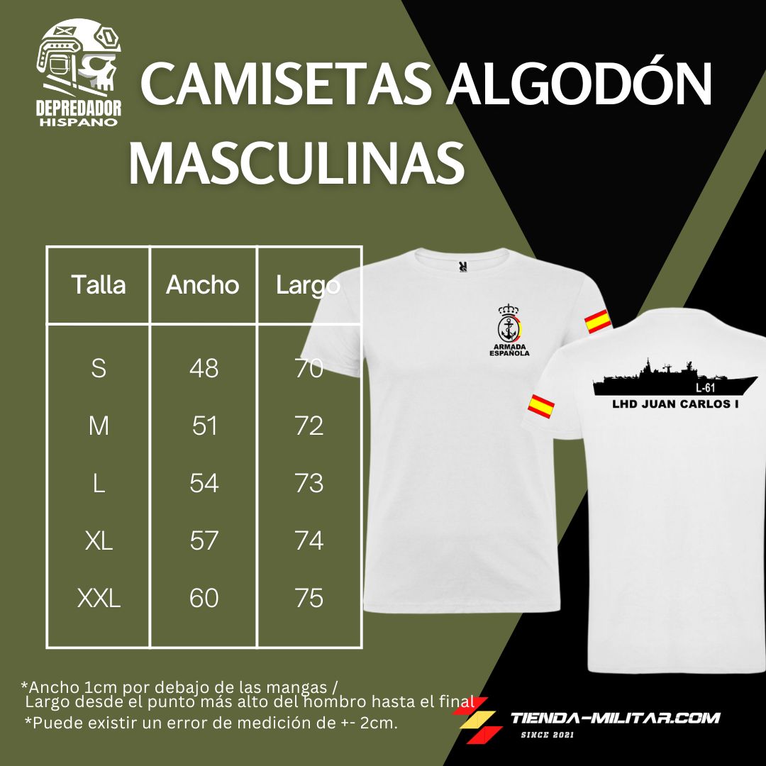 Camiseta Algodón Armada Española LHD Juan Carlos I L-61