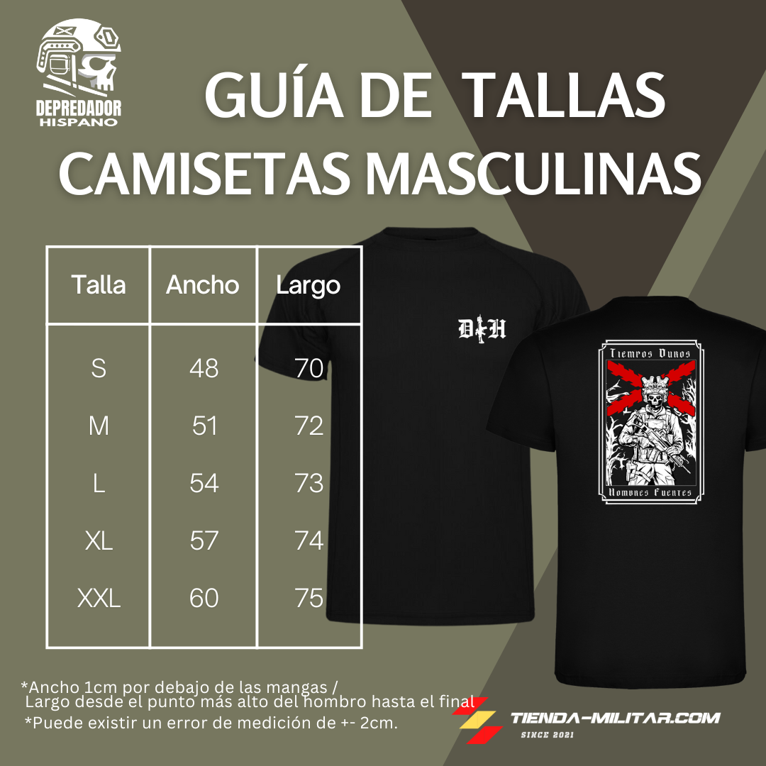 Guía de tallas Depredador Hispano