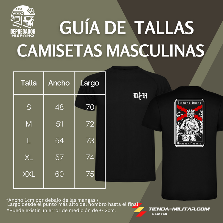 Guía de tallas Depredador Hispano