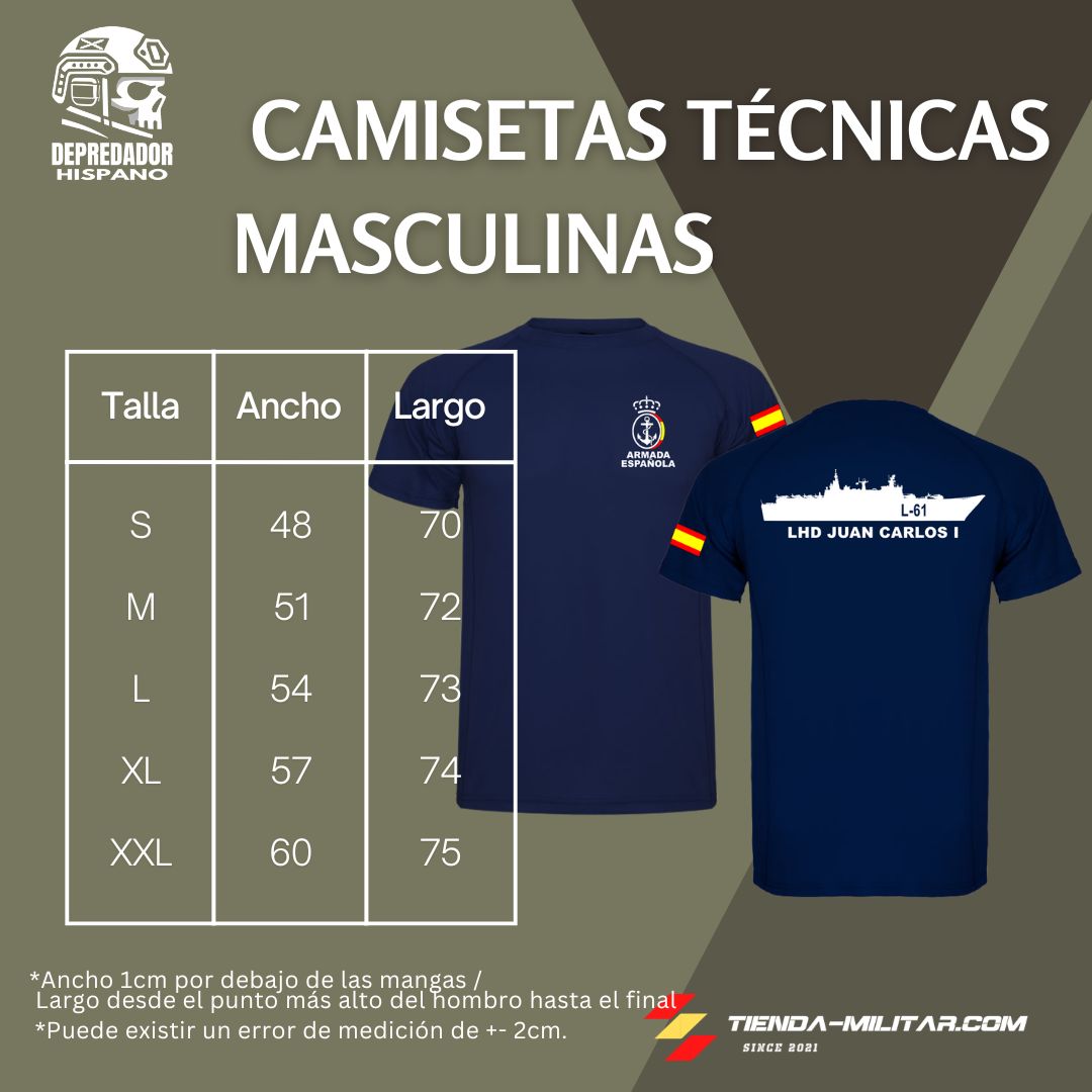 Camiseta Poliéster Armada Española LHD Juan Carlos I L-61
