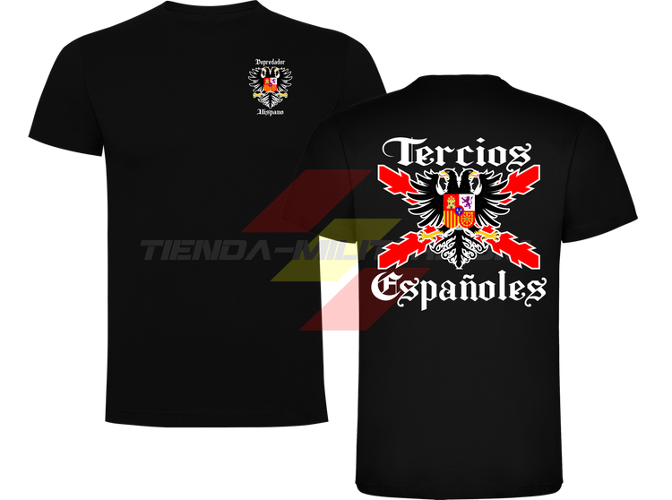 Camiseta algodón Tercios Españoles Depredador Hispano color Negro