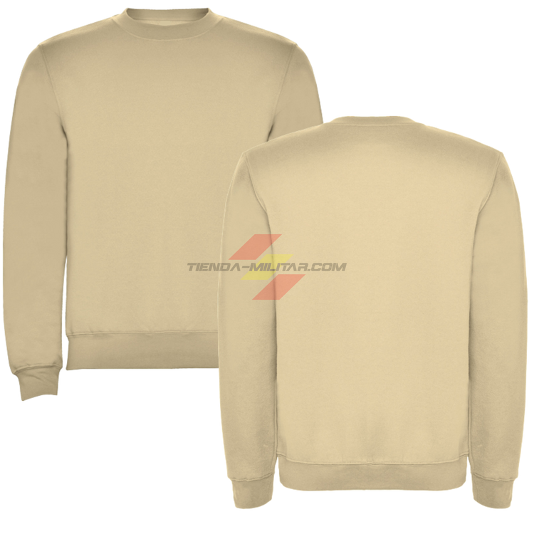 Sudadera militar personalizada sin capucha Depredador Hispano - vista frontal cuello redondo