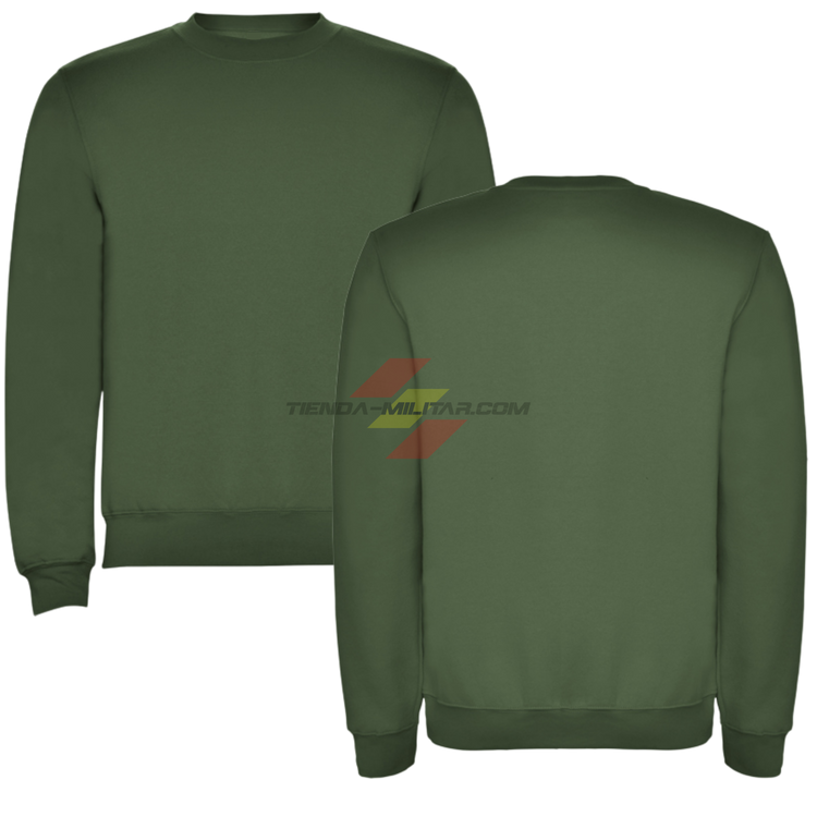 Sudadera militar personalizada sin capucha Depredador Hispano - vista trasera con logo personalizado en la espalda
