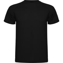 Cargar imagen en el visor de la galería, Camiseta técnica militar personalizada negra delante
