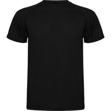 Cargar imagen en el visor de la galería, Camiseta técnica militar personalizada negra detrás
