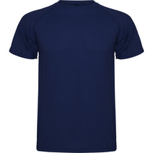 Cargar imagen en el visor de la galería, Camiseta técnica militar personalizada azul marino delante

