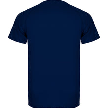 Cargar imagen en el visor de la galería, Camiseta técnica militar personalizada azul marino detrás
